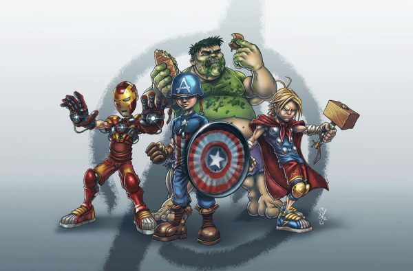 Illustrations des Avengers version enfants par Darren Tibbles 