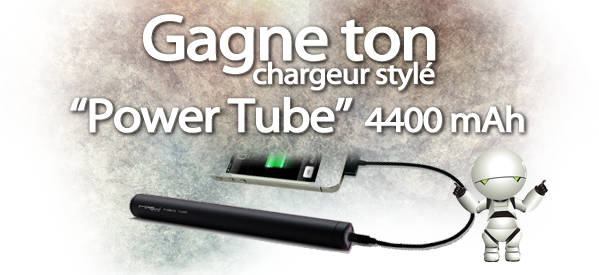 Concours : viens gagner ton chargeur stylé Power Tube 4400 mAh avec Master Case