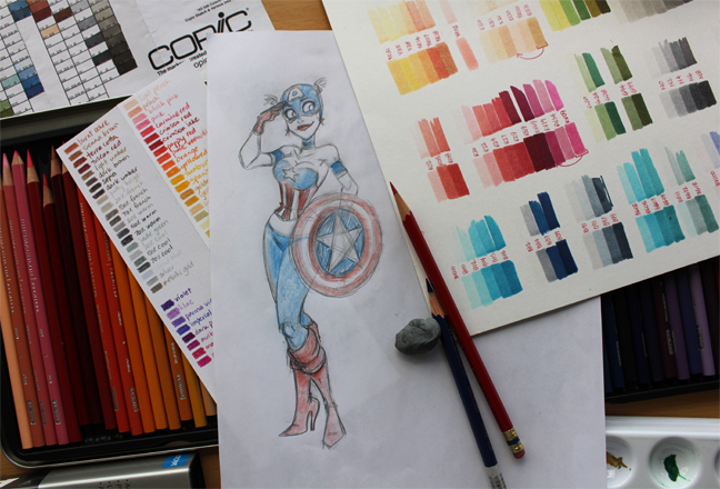 Les illustrations de super-héros versions féminins par Laurie B.