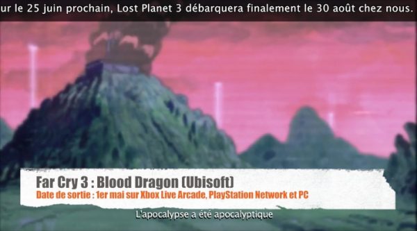 annonce de Far Cry 3 Blood Dragon sur Xbox Live Arcade, SEN/PSN et PC