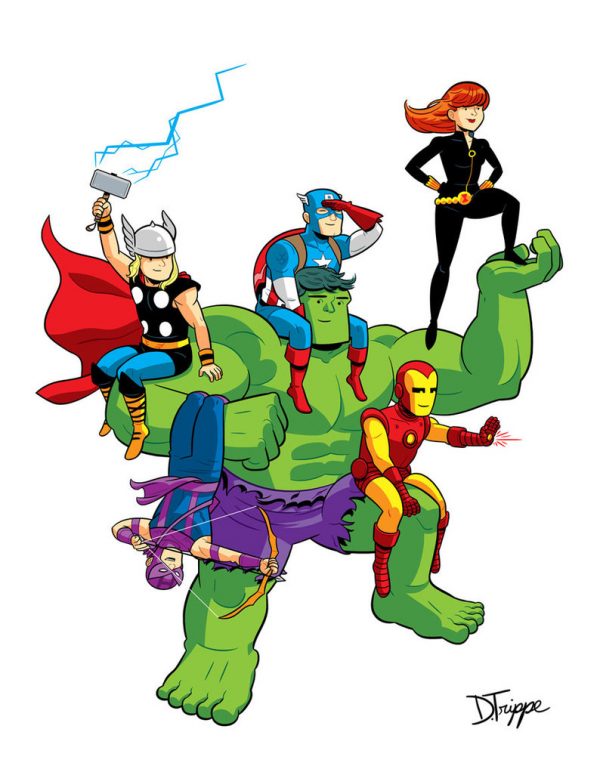 Les illustrations de super-héros par Dean Trippe