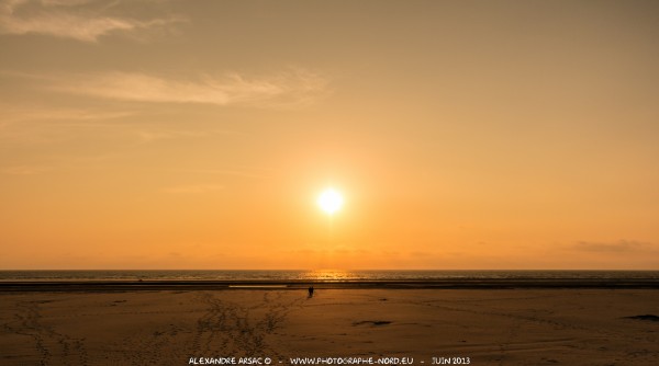 Coucher de Soleil sur la plage de Berck sur Mer