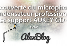 Decouverte Microphone Condensateur Professionnel Support Aukey