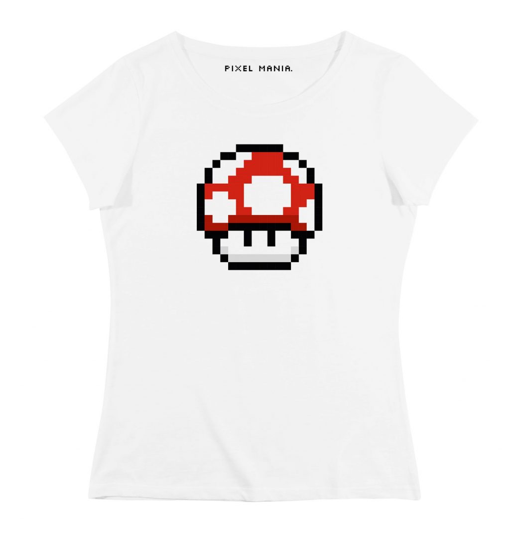 T Shirt Femme Pixel Champignon 1