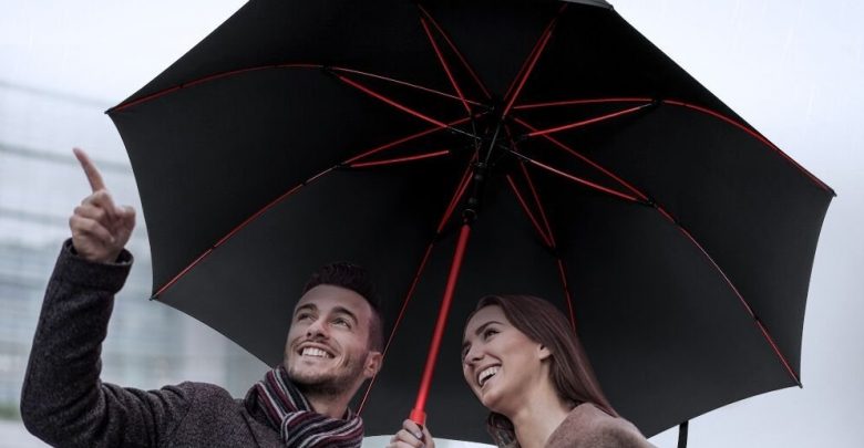 Decouverte Parapluie Plemo Rouge Et Noir Grand (1)